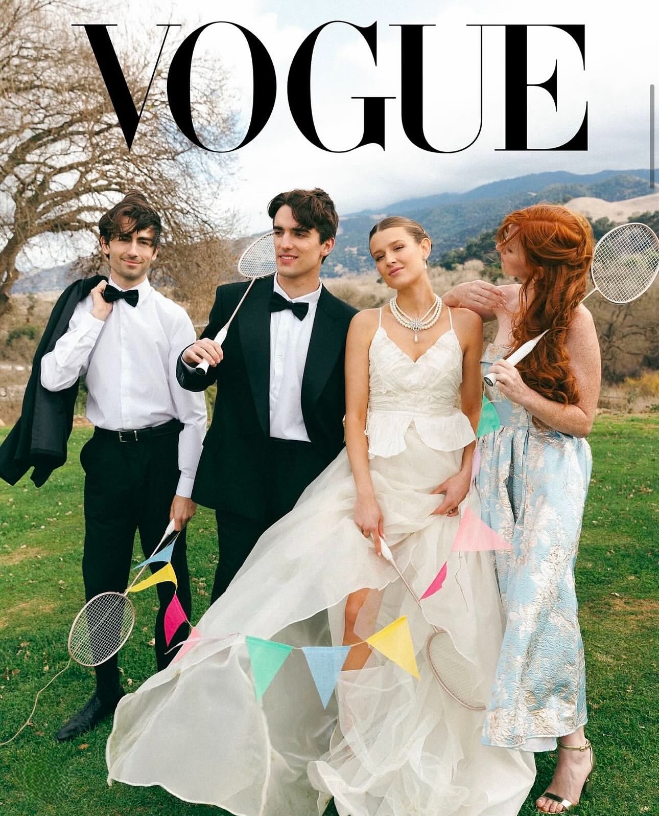 VOGUE-style editorial wedding party image for Aster Films photo and video coverage