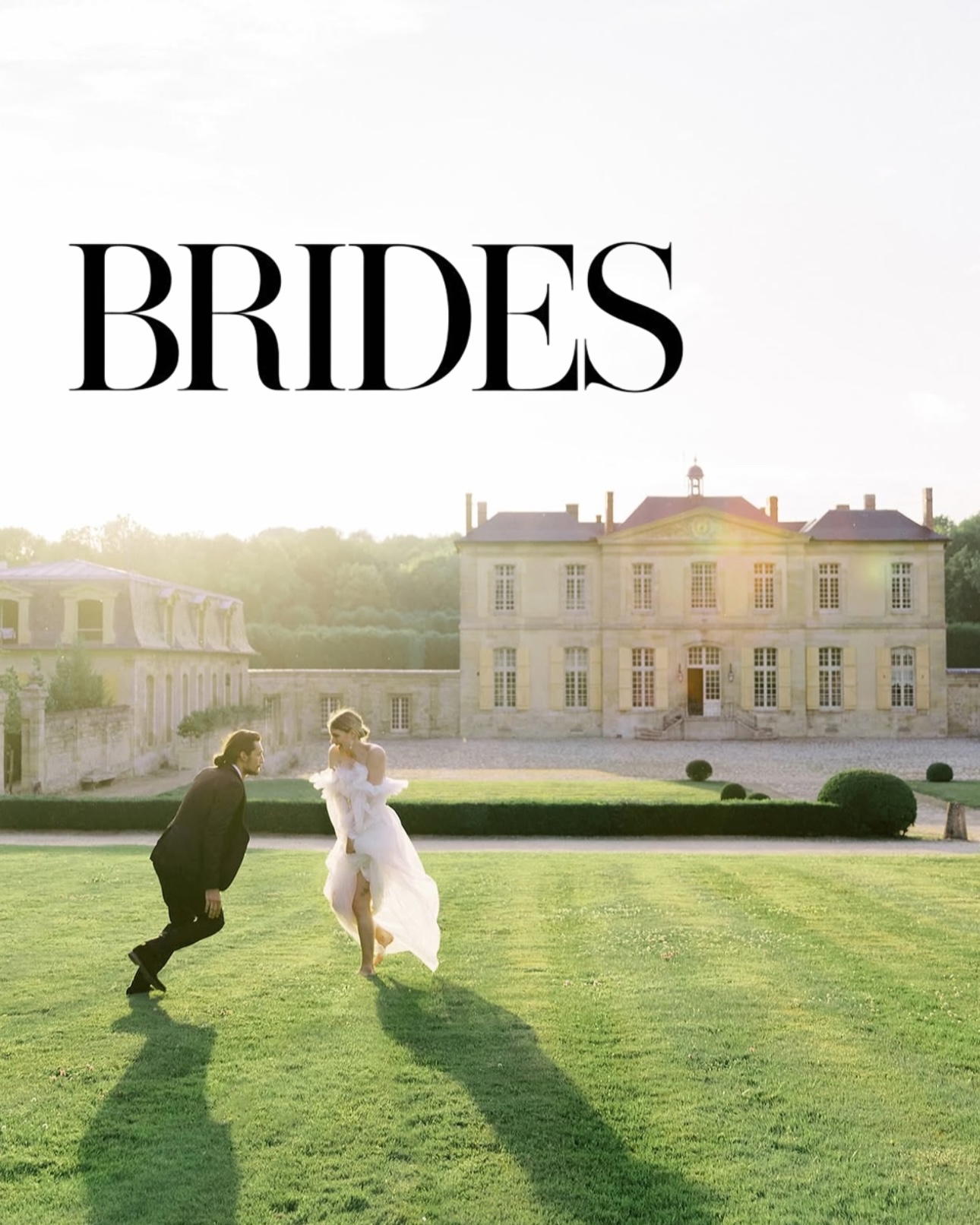 BRIDES-style chateau wedding editorial image for Aster Films photography coverage